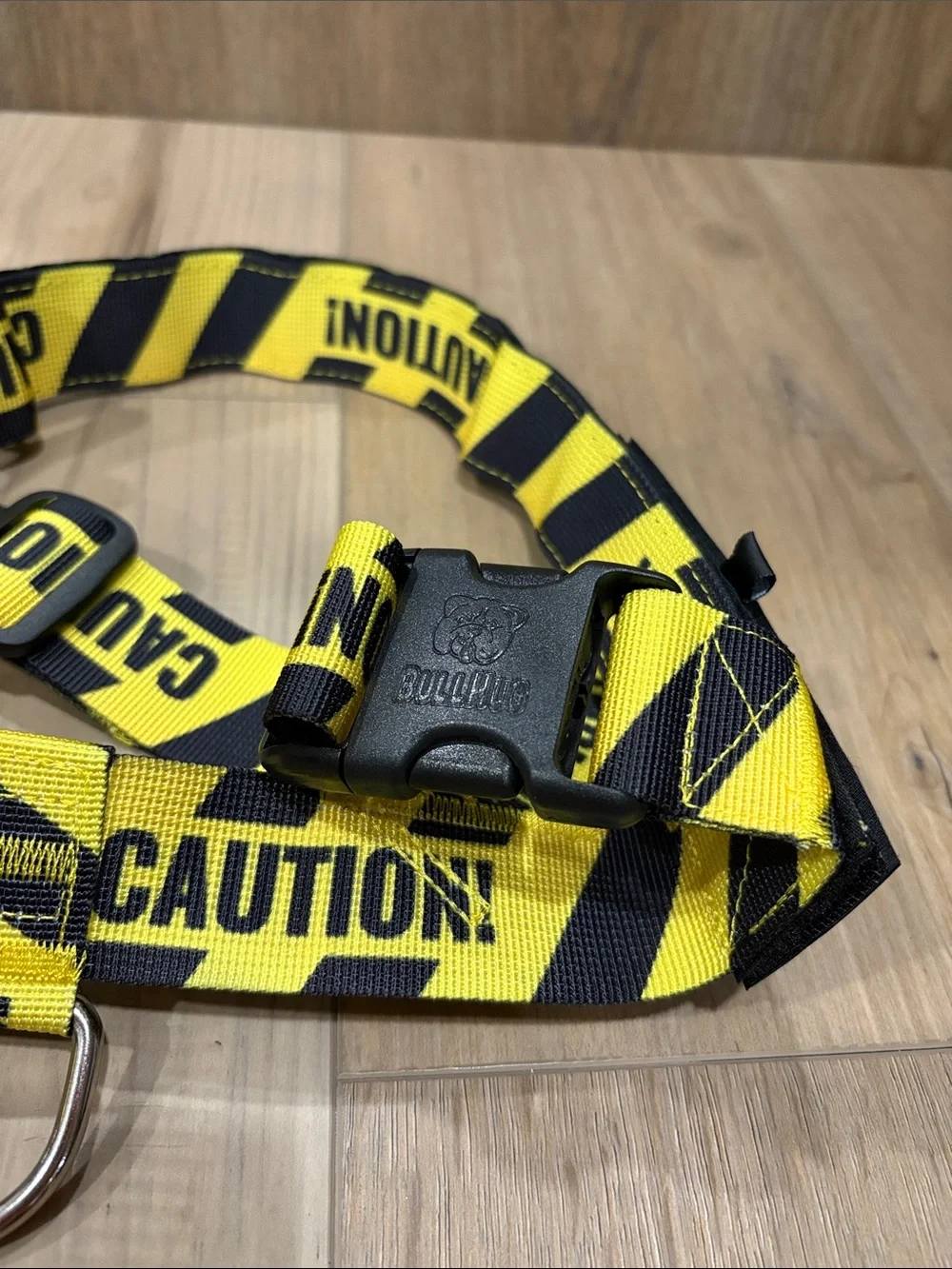 Bullhug Yellow & Black 'Caution' Dog Harness Non Choking Adjustable Bulldog Pug